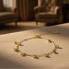 Gold Plated Love AD Pattern Anklets