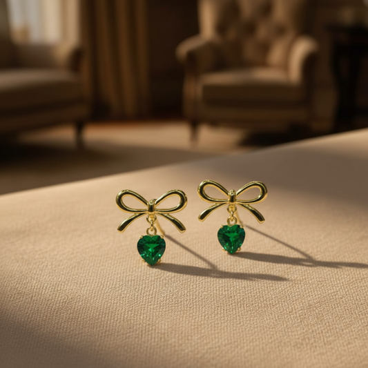 Gold Plated Bow Earrings