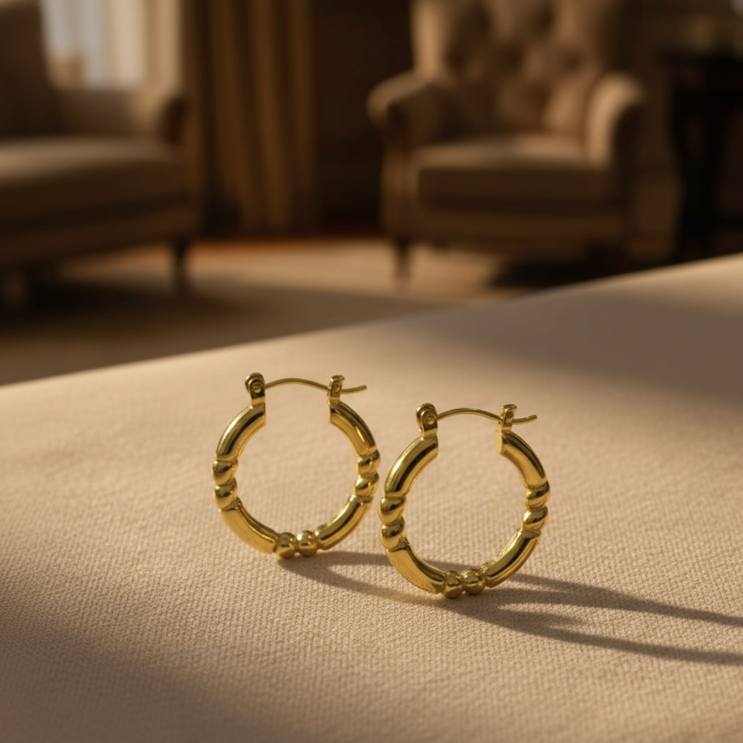 gold plated hoop earrings