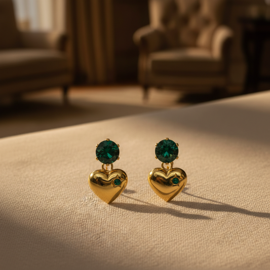 Gold Plated Heart Earrings