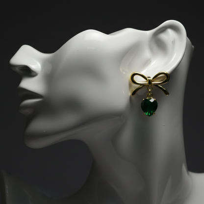 Gold Plated Bow Earrings