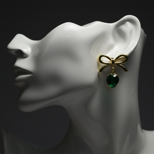 Gold Plated Bow Earrings