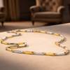 Gold Plated Stainless Steel Bar Chain