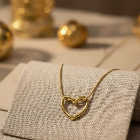 Gold Plated Beautiful Heart Necklace