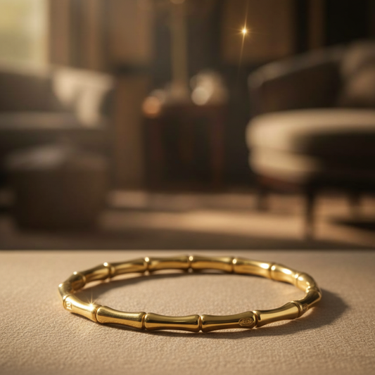 Gold Plated Bamboo Bracelet