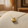 Gold Plated Solid Heart Necklace