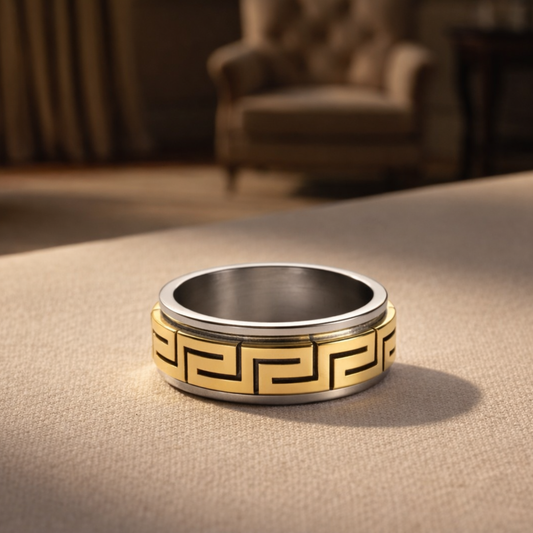 Gold Plated Spiti Rotating Ring