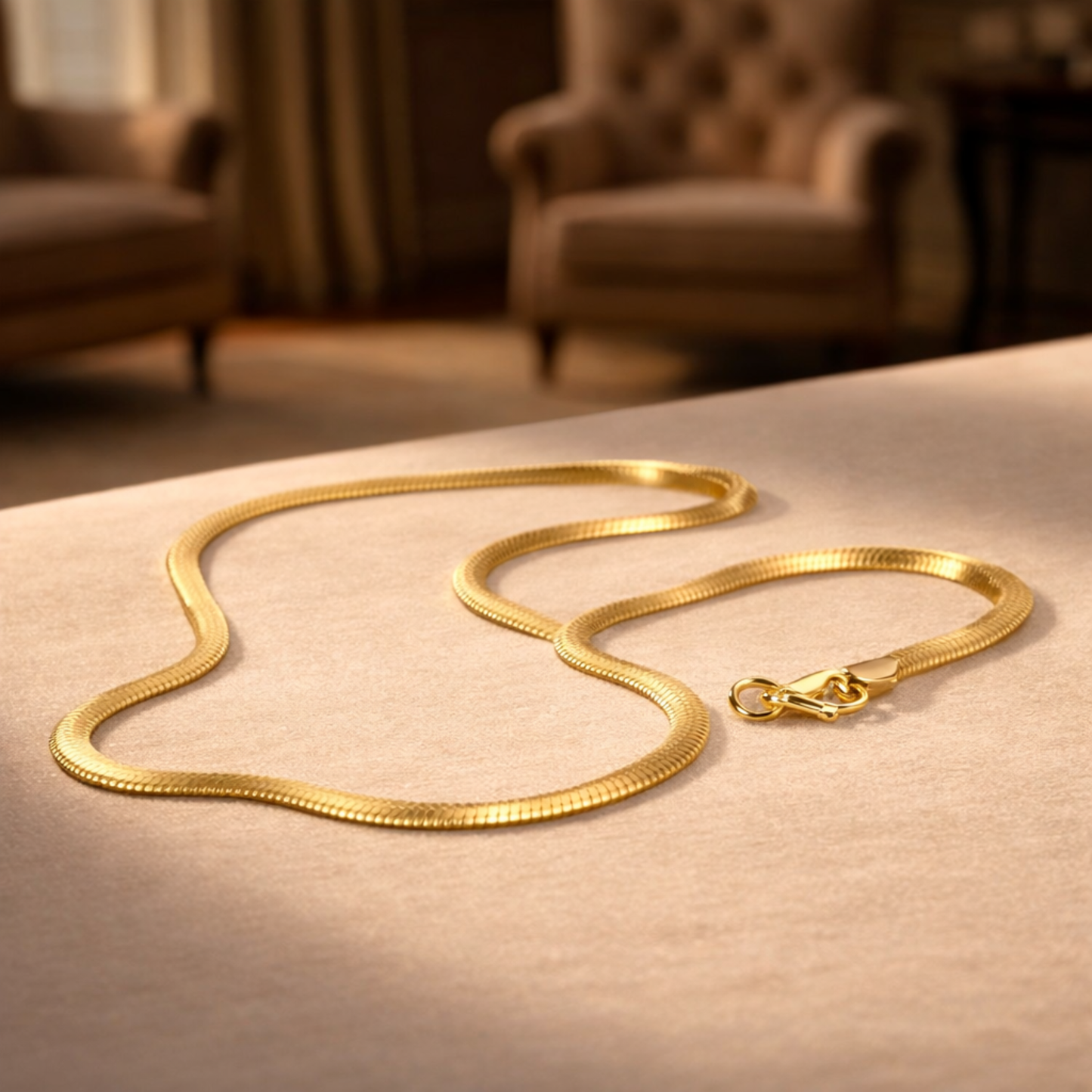 gold plated snake chain (big)