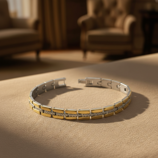 Gold Plated Sandwich Pattern Bracelet