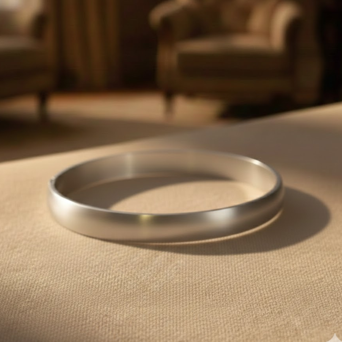 stainless steel polished plain kada bracelet