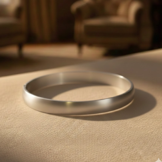 Stainless Steel Polished Plain Kada Bracelet
