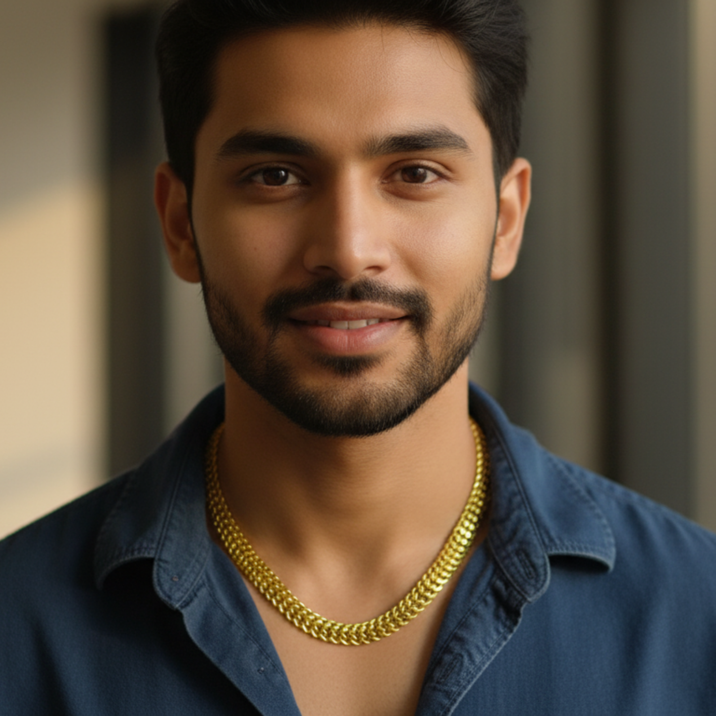 gold plated wide chain