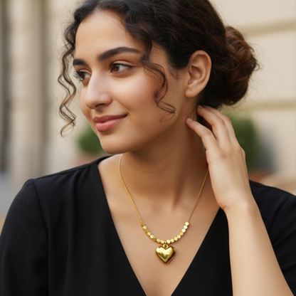 Gold Plated Love Square Necklace