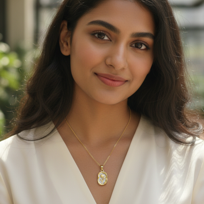 Gold Plated Love Rose Necklace