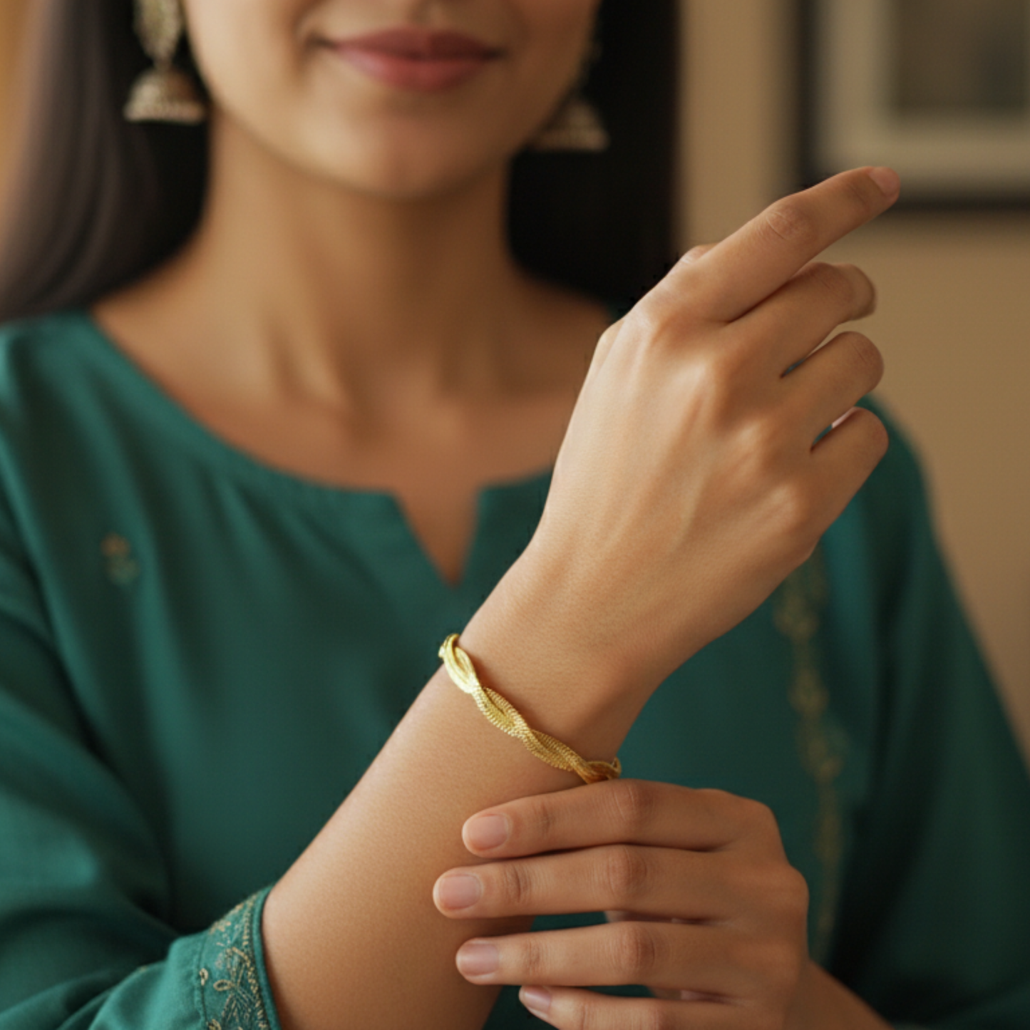 gold plated twisted snake chain bracelet