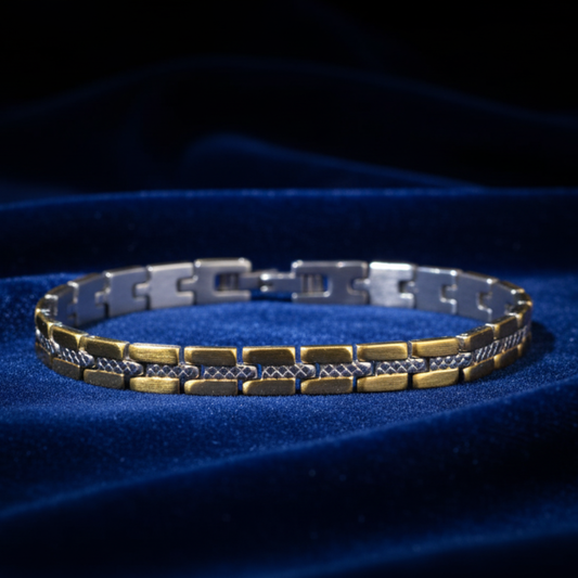 Gold Plated Sandwich Pattern Bracelet