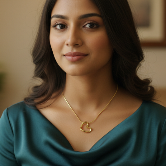 Gold Plated Beautiful Heart Necklace
