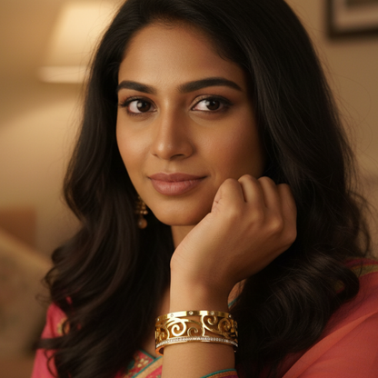 Gold Plated Party Bangle Bracelet