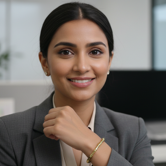 Gold Plated Bamboo Bracelet