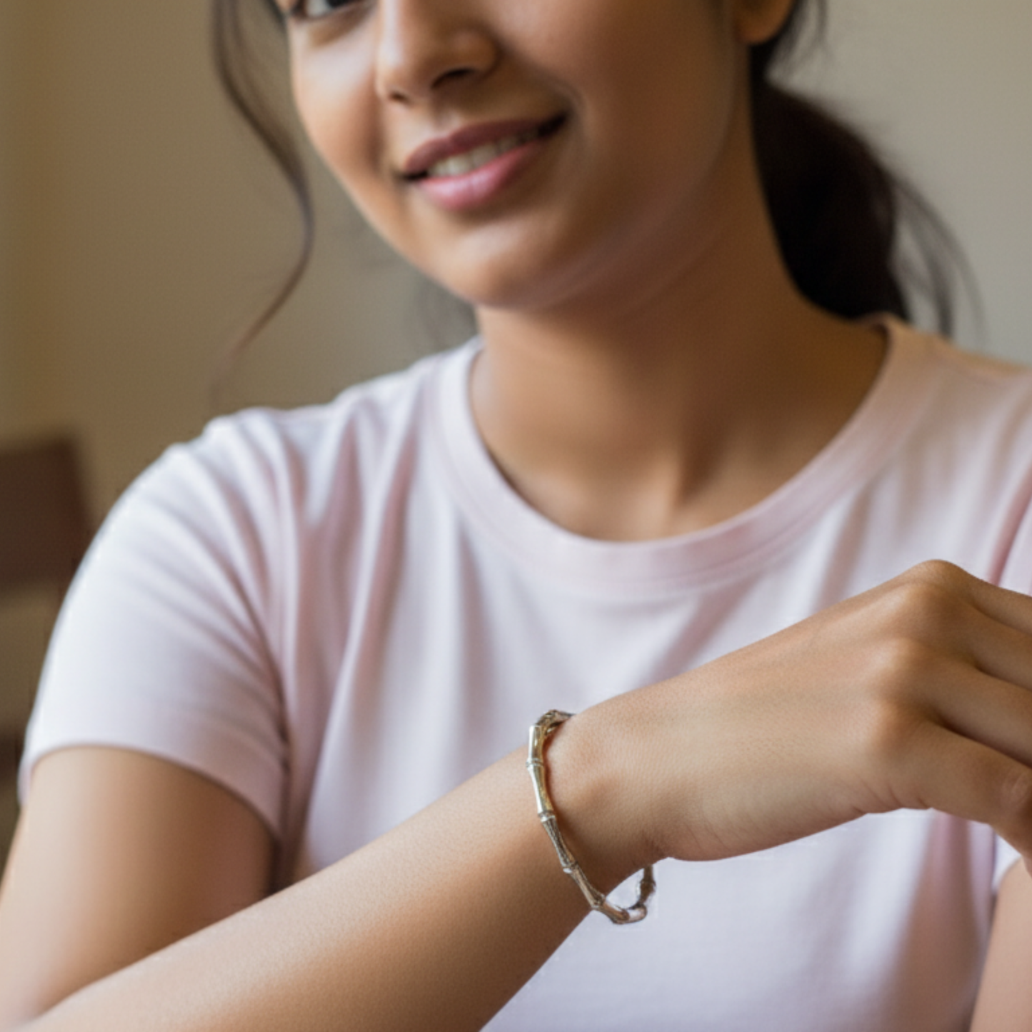 stainless steel bamboo bracelet