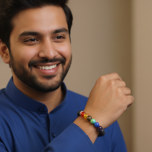 Lava Stone Multicolor Bead Bracelet