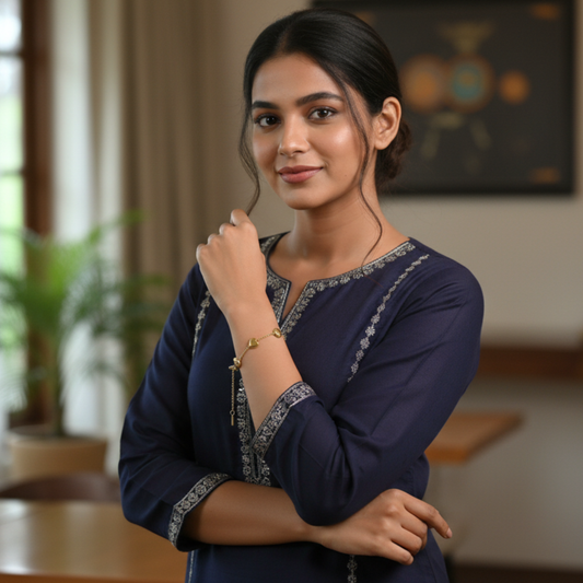 Gold Plated Continuous Love Chain Bracelet