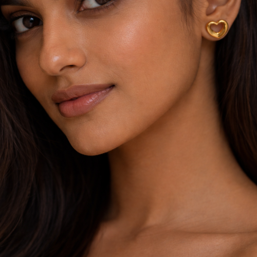 gold plated forever love earrings