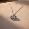 Silver Plated Clover Solitaire Necklace