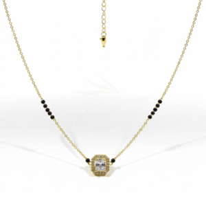 Gold Plated Minimalist AD Pendent Mangalsutra