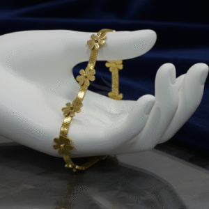 Gold Plated Floral Chain Bracelet
