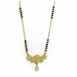 Gold Plated Eye Leaf Pattern Mangalsutra